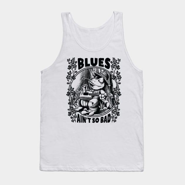 Delta Blues Frog with Guitar - Blues Ain’t so Bad Tank Top by Graphic Duster